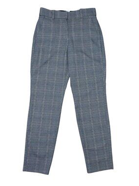 HiM Womens Gray Plaid Slim Fit Pants Size 2 Stretch Ankle Career Trousers.